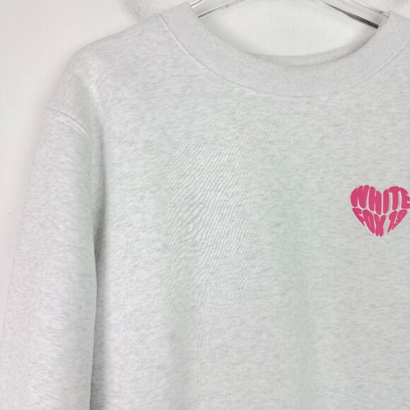 White Fox Boutique 13 Always & Forever Crewneck Sweatshirt Gray Size L/XL EUC - Picture 3 of 13